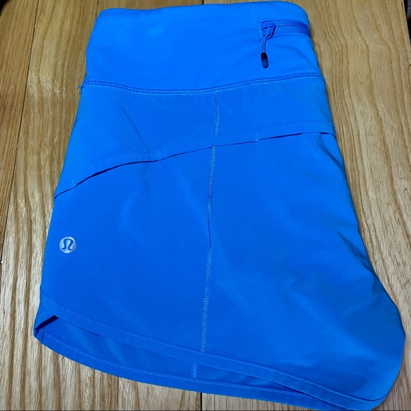 lululemon athletica Pants - Lululemon Blue Speed Up Shorts Size 8 Rare Color